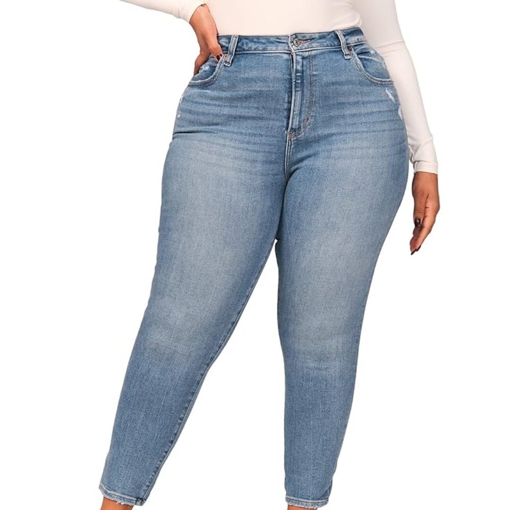 Abercrombie & Fitch Curve Love High Rise Super Skinny Ankle Size 29/8 Long